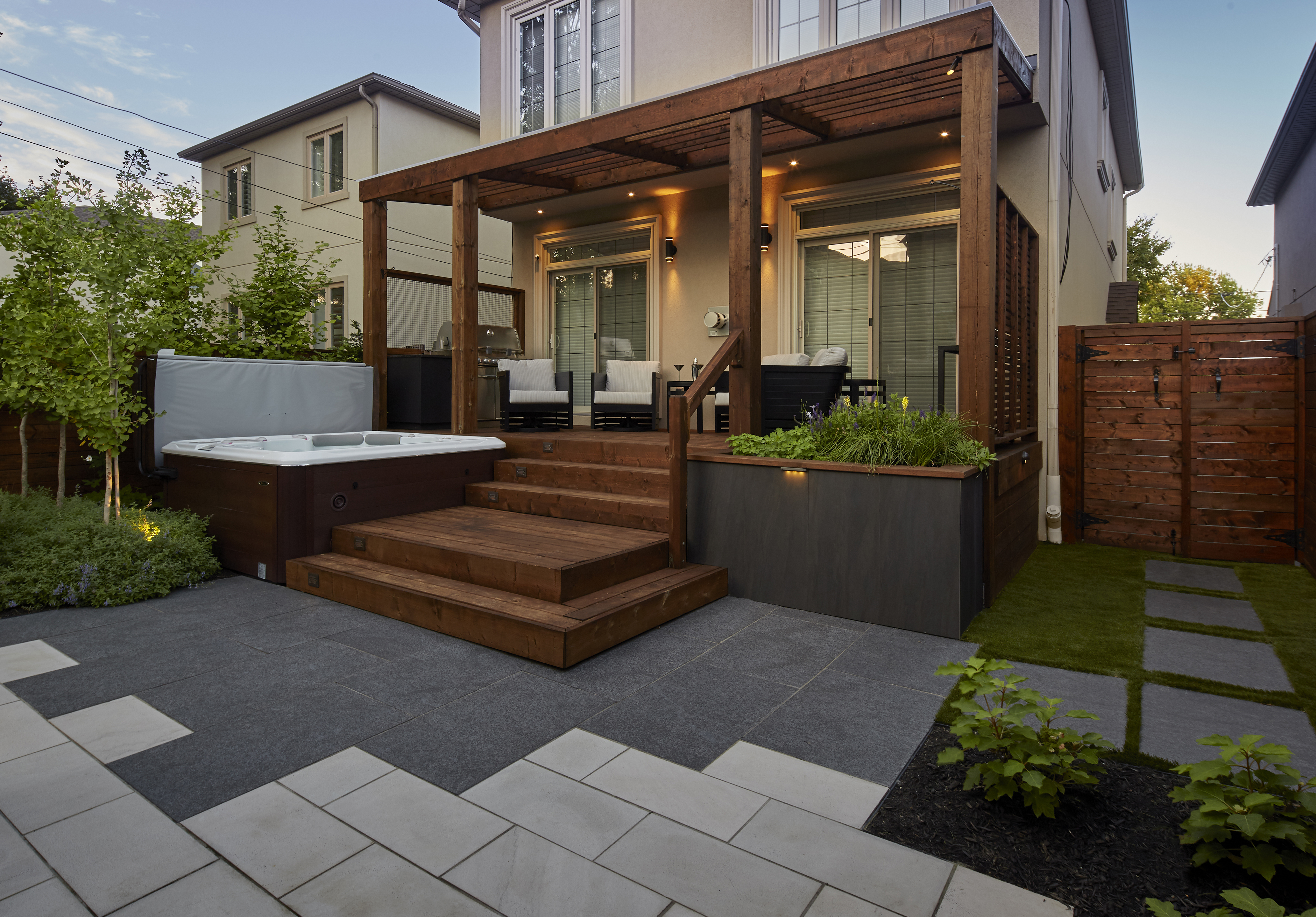 Residential garden for a modern urban house